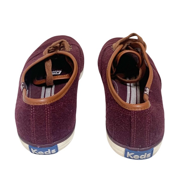 Keds Burgundy Seasonal Wool Blend Sneakers 8 - Picture 4 of 9